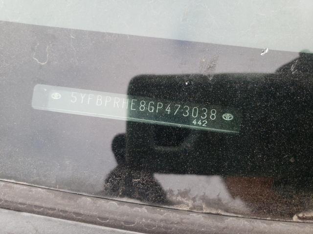 Photo 10 from auction – 2016 TOYOTA COROLLA EC with VIN 5YFBPRHE8GP473038