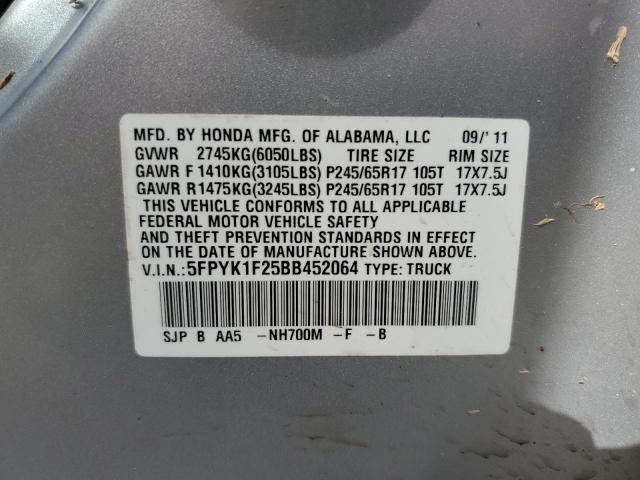 Photo 10 from auction – 2011 HONDA RIDGELINE with VIN 5FPYK1F25BB452064