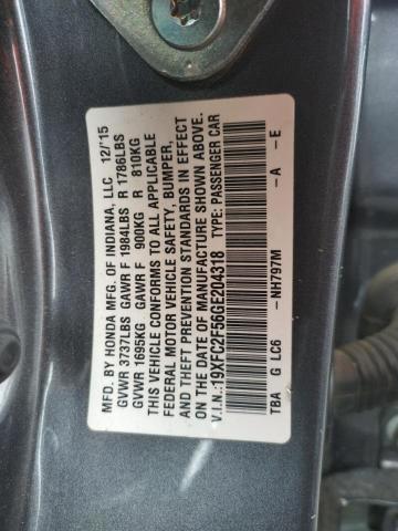 Photo 10 from auction – 2016 HONDA CIVIC LX with VIN 19XFC2F56GE204318