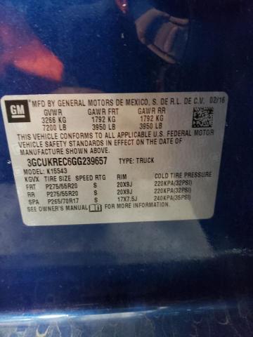 Photo 10 from auction – 2016 CHEVROLET 1500 with VIN 3GCUKREC6GG239657