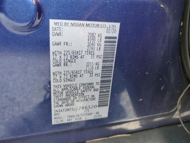Photo 10 from auction – 2020 NISSAN ROGUE S with VIN 5N1AT2MT5LC786520