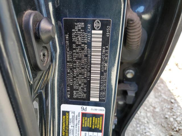 Photo 10 from auction – 2012 TOYOTA CAMRY BASE with VIN 4T1BF1FK2CU048307