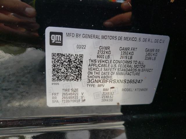 Photo 10 from auction – 2022 CHEVROLET BLAZER PRE with VIN 3GNKBFRSXNS165247