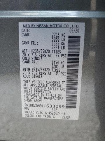 Photo 10 from auction – 2020 NISSAN PATHFINDER with VIN 5N1DR2DN9LC633099