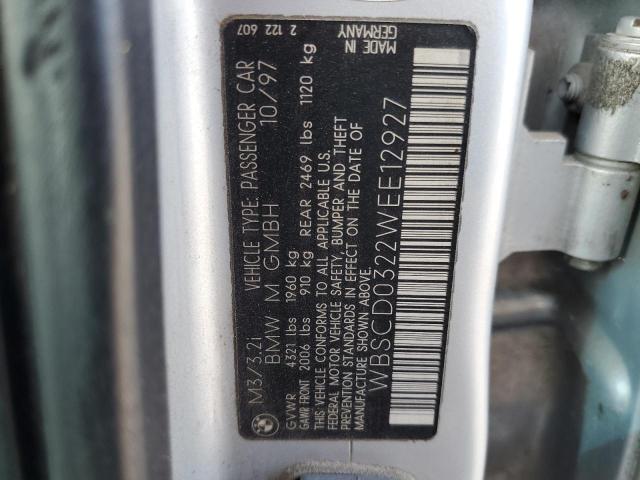 Photo 10 from auction – 1998 BMW M3 AUTOMAT with VIN WBSCD0322WEE12927