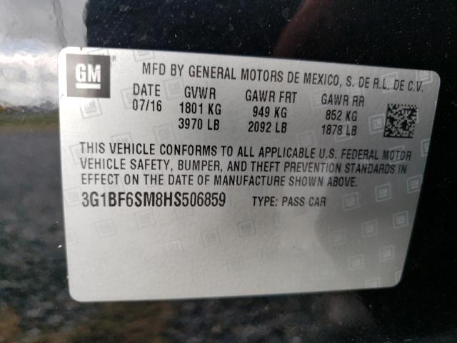 Photo 10 from auction – 2017 CHEVROLET CRUZE PREM with VIN 3G1BF6SM8HS506859
