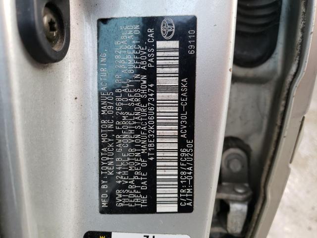 Photo 10 from auction – 2006 TOYOTA CAMRY LE with VIN 4T1BE32K06U673474