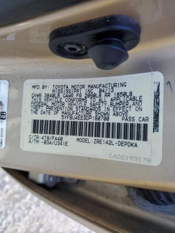 Photo 10 from auction – 2013 TOYOTA COROLLA BA with VIN 5YFBU4EE9DP180700