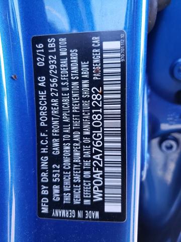 Photo 10 from auction – 2016 PORSCHE PANAMERA G with VIN WP0AF2A76GL081282
