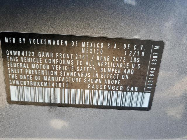 Photo 10 from auction – 2019 VOLKSWAGEN JETTA S with VIN 3VWCB7BUXKM141011
