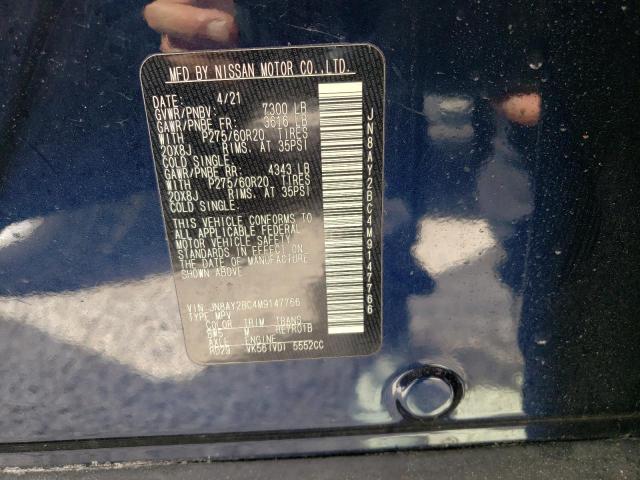Photo 10 from auction – 2021 NISSAN ARMADA SL with VIN JN8AY2BC4M9147766