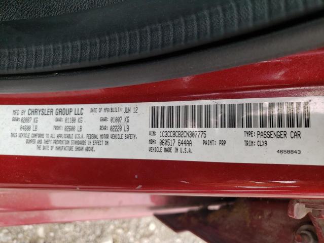 Photo 10 from auction – 2012 CHRYSLER 200 LIMITE with VIN 1C3CCBCB2CN307775