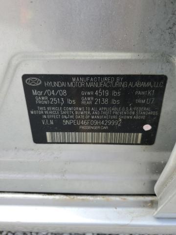 Photo 10 from auction – 2009 HYUNDAI SONATA SE with VIN 5NPEU46F09H429992