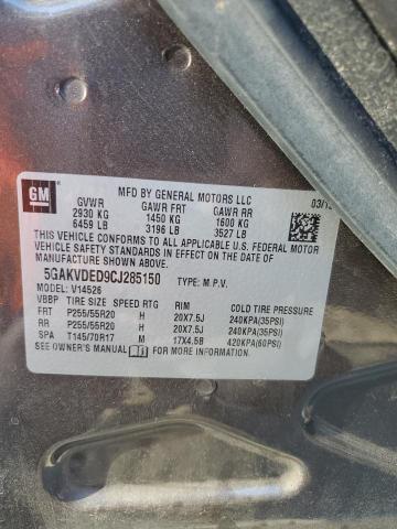 Photo 10 from auction – 2012 BUICK ENCLAVE with VIN 5GAKVDED9CJ285150