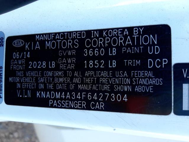 Photo 10 from auction – 2015 KIA RIO LX with VIN KNADM4A34F6427304