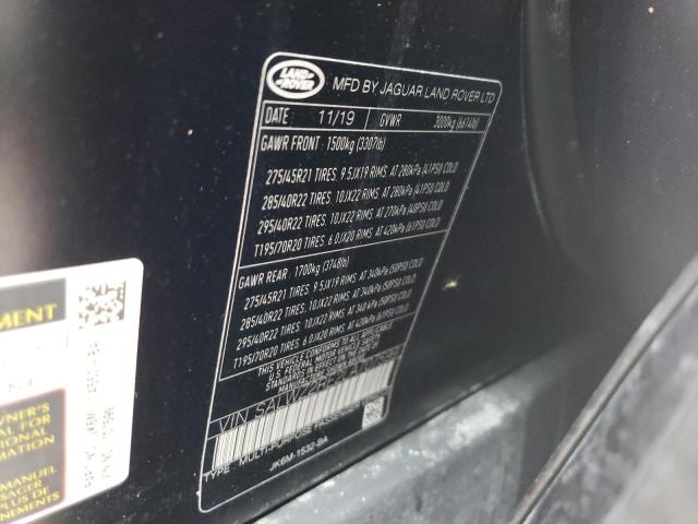 Photo 10 from auction – 2020 LAND ROVER RANGE ROVE with VIN SALWZ2RE2LA707599