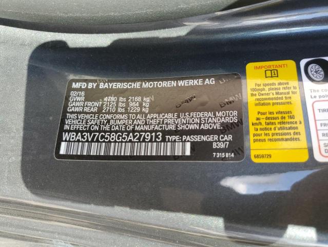 Photo 10 from auction – 2016 BMW 428 I SULE with VIN WBA3V7C58G5A27913