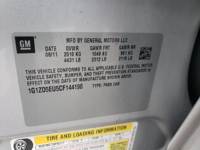 Photo 10 from auction – 2012 CHEVROLET MALIBU 2LT with VIN 1G1ZD5EU5CF144190