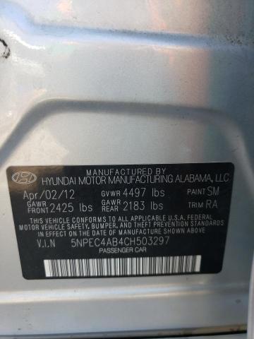Photo 10 from auction – 2012 HYUNDAI SONATA SE with VIN 5NPEC4AB4CH503297