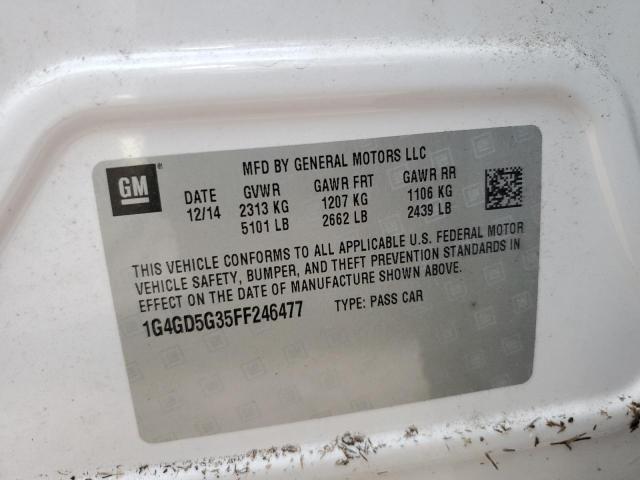 Photo 10 from auction – 2015 BUICK LACROSSE P with VIN 1G4GD5G35FF246477