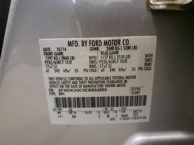 Photo 10 from auction – 2014 FORD EDGE SE with VIN 2FMDK3GC5EBB52855