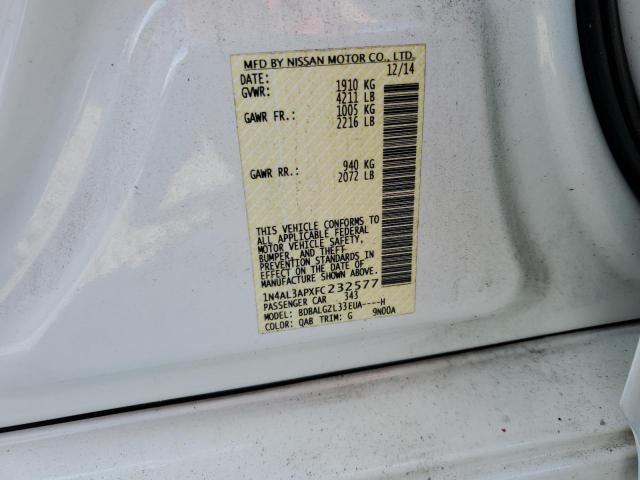 Photo 10 from auction – 2015 NISSAN ALTIMA 2.5 with VIN 1N4AL3APXFC232577