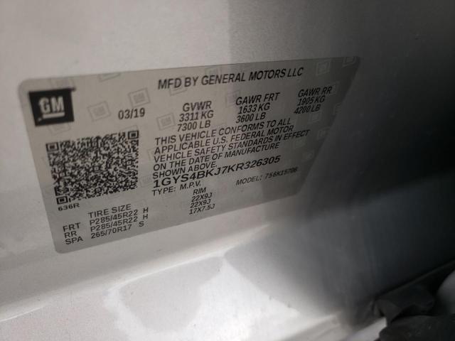 Photo 10 from auction – 2019 CADILLAC ESCALADE L with VIN 1GYS4BKJ7KR326305