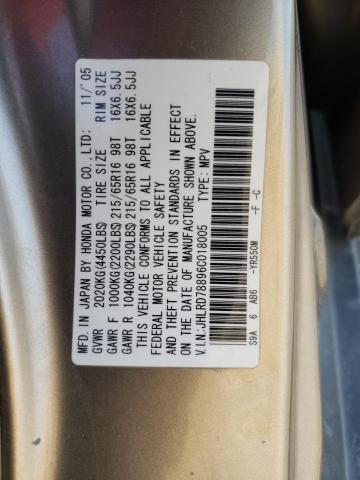 Photo 10 from auction – 2006 HONDA CR-V EX with VIN JHLRD78896C018005