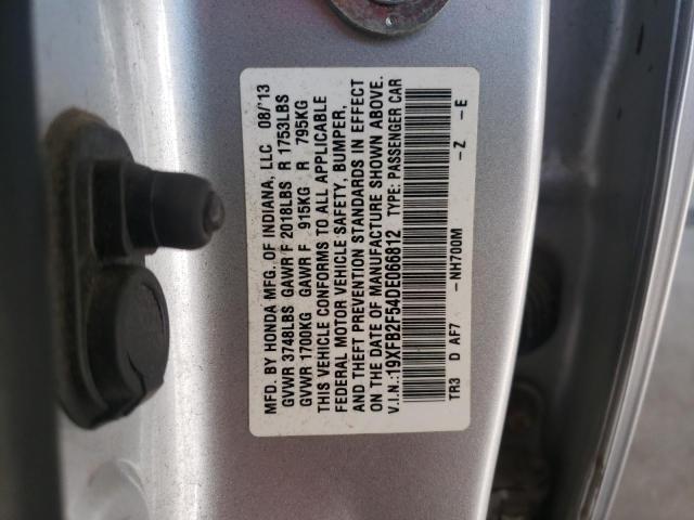 Photo 10 from auction – 2013 HONDA CIVIC LX with VIN 19XFB2F54DE066812