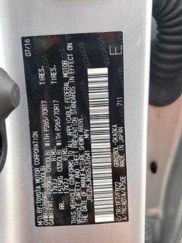Foto 10 de la subasta – 2016 TOYOTA 4RUNNER SR con VIN JTEZU5JRXG5137641
