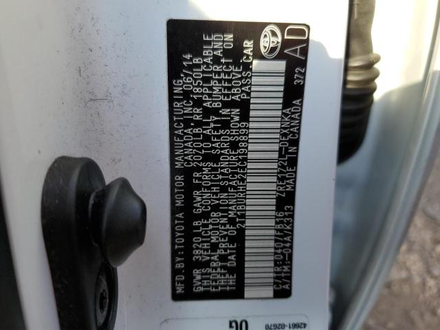Photo 10 from auction – 2014 TOYOTA COROLLA L with VIN 2T1BURHE2EC198899