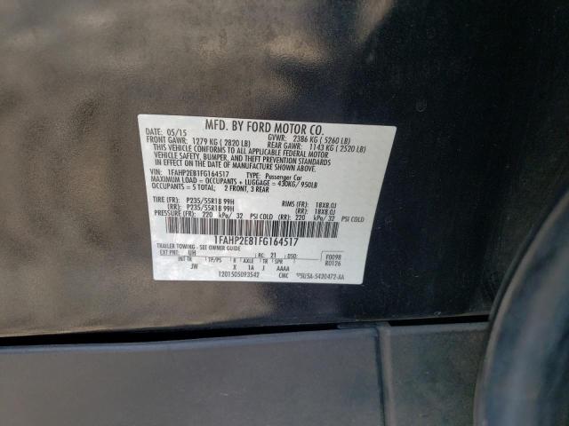 Photo 10 from auction – 2015 FORD TAURUS SEL with VIN 1FAHP2E81FG164517