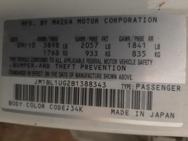 Photo 10 from auction – 2011 MAZDA 3 I with VIN JM1BL1UG2B1388343