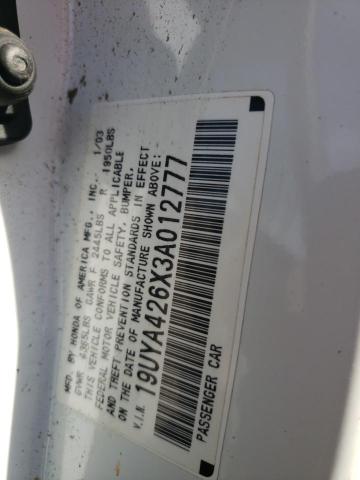Photo 10 from auction – 2003 ACURA 3.2CL TYPE with VIN 19UYA426X3A012777
