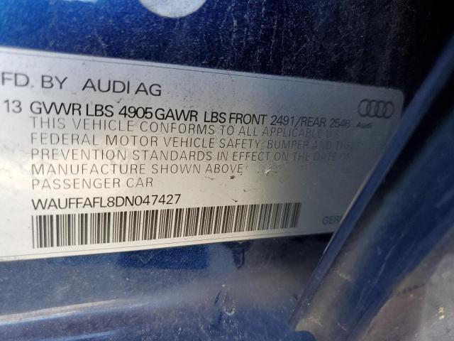 Photo 10 from auction – 2013 AUDI A4 with VIN WAUFFAFL8DN047427