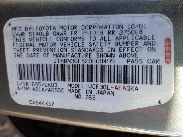 Photo 10 from auction – 2002 LEXUS LS 430 with VIN JTHBN30F520060499