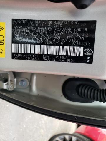 Photo 10 from auction – 2017 LEXUS ES 350 with VIN 58ABK1GG5HU071912