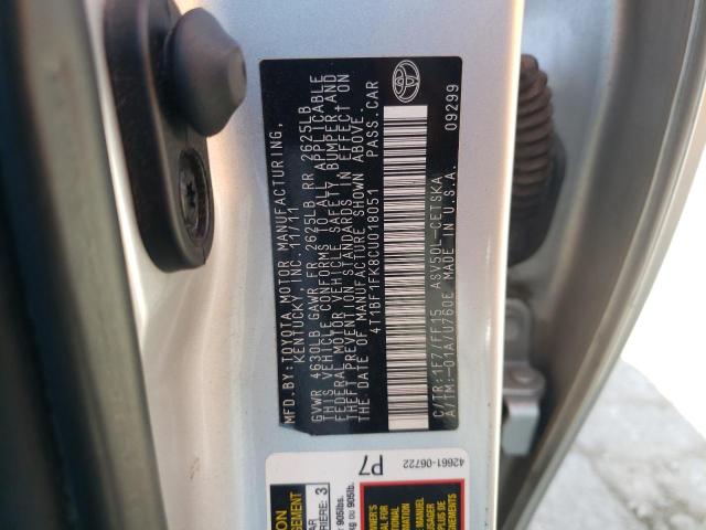 Photo 10 from auction – 2012 TOYOTA CAMRY BASE with VIN 4T1BF1FK8CU018051