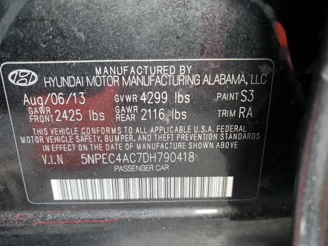Photo 10 from auction – 2013 HYUNDAI SONATA SE with VIN 5NPEC4AC7DH790418