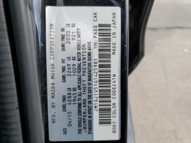 Photo 10 from auction – 2016 MAZDA 6 TOURING with VIN JM1GJ1V51G1425981