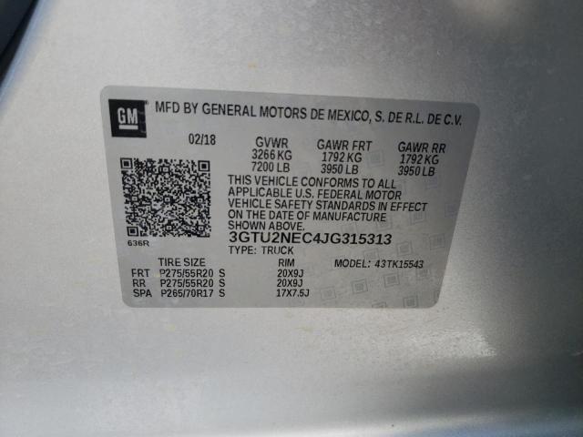 Photo 10 from auction – 2018 GMC SIERRA K15 with VIN 3GTU2NEC4JG315313