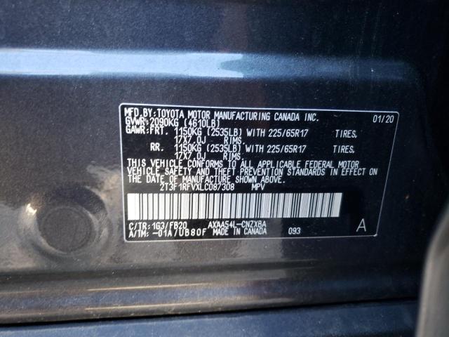 Photo 10 from auction – 2020 TOYOTA RAV4 LE with VIN 2T3F1RFVXLC087308