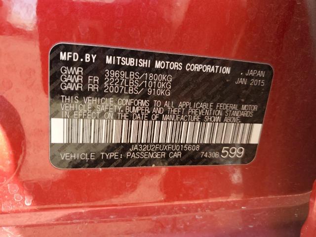 Photo 10 from auction – 2015 MITSUBISHI LANCER ES with VIN JA32U2FUXFU015608