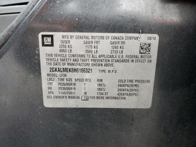 Photo 10 from auction – 2017 GMC TERRAIN SL with VIN 2GKALMEK8H6166321