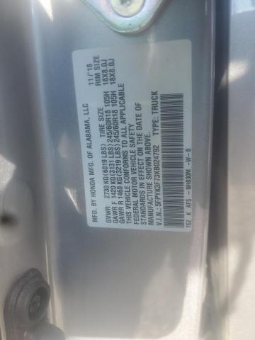 Photo 10 from auction – 2019 HONDA RIDGELINE with VIN 5FPYK3F73KB024792
