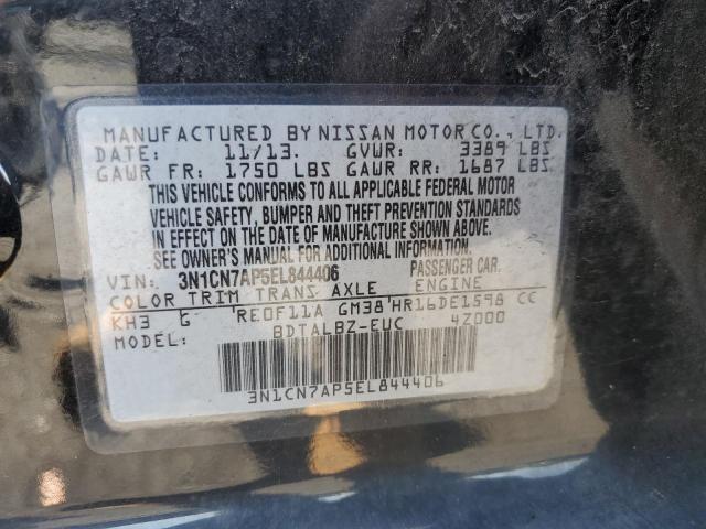 Photo 10 from auction – 2014 NISSAN VERSA S with VIN 3N1CN7AP5EL844406