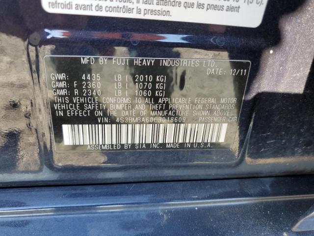 Photo 10 from auction – 2012 SUBARU LEGACY 2.5 with VIN 4S3BMBA60C3018609