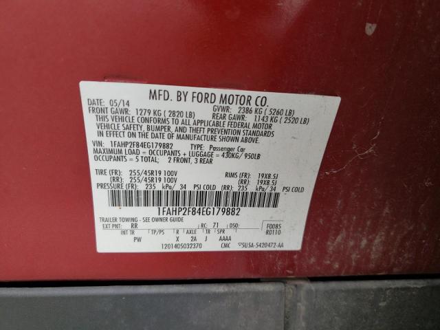Photo 10 from auction – 2014 FORD TAURUS LIM with VIN 1FAHP2F84EG179882