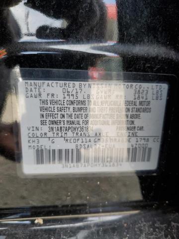 Photo 10 from auction – 2017 NISSAN SENTRA S with VIN 3N1AB7AP0HY361834