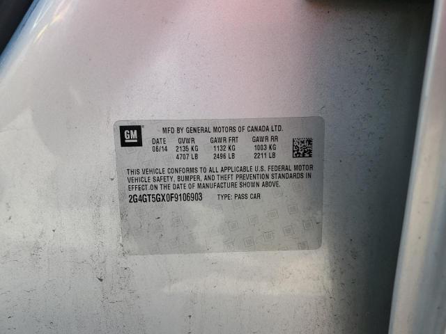Photo 10 from auction – 2015 BUICK REGAL GS with VIN 2G4GT5GX0F9106903